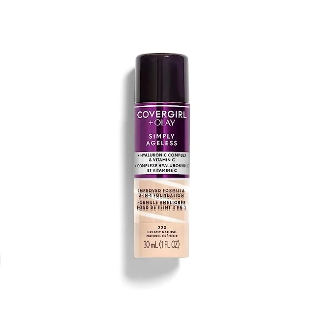 Covergirl + Olay Simply Ageless 3-in-1 Liquid Foundation, Creamy Natural - Best foundation makeup